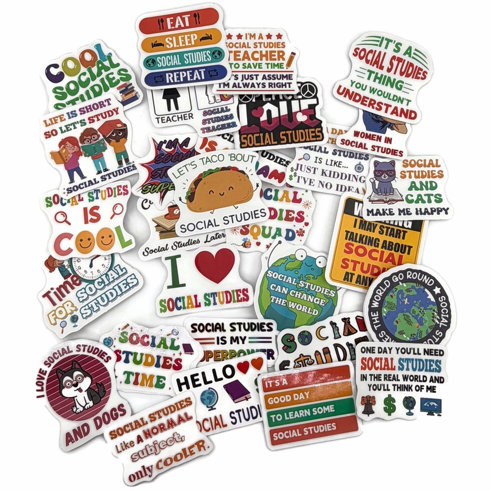 Social Studies Stickers - Lot of 30